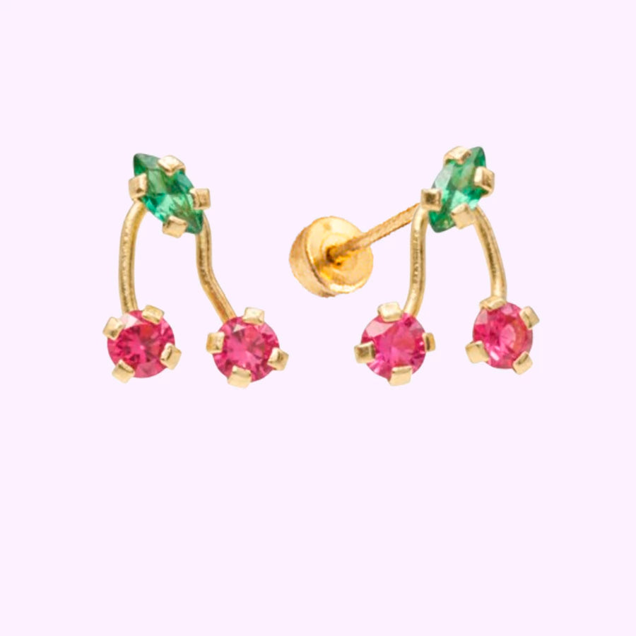 Broquel cereza tropical Oro 10K