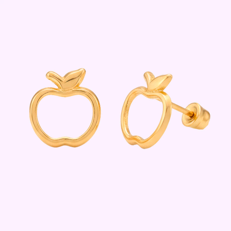 Broquel manzana silueta Oro 10K