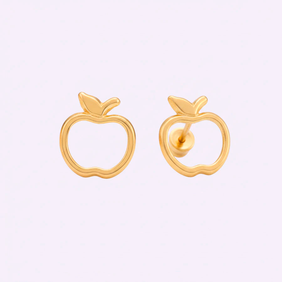 Broquel manzana silueta mini Oro 10K