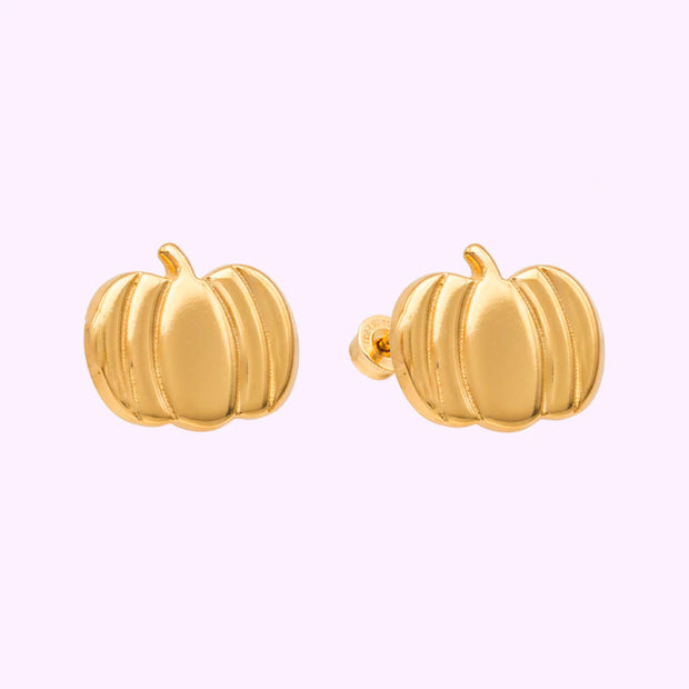 Broquel calabaza Halloween Oro 10K
