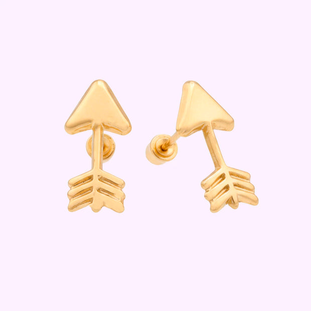 Broquel flecha lisa Oro 10K