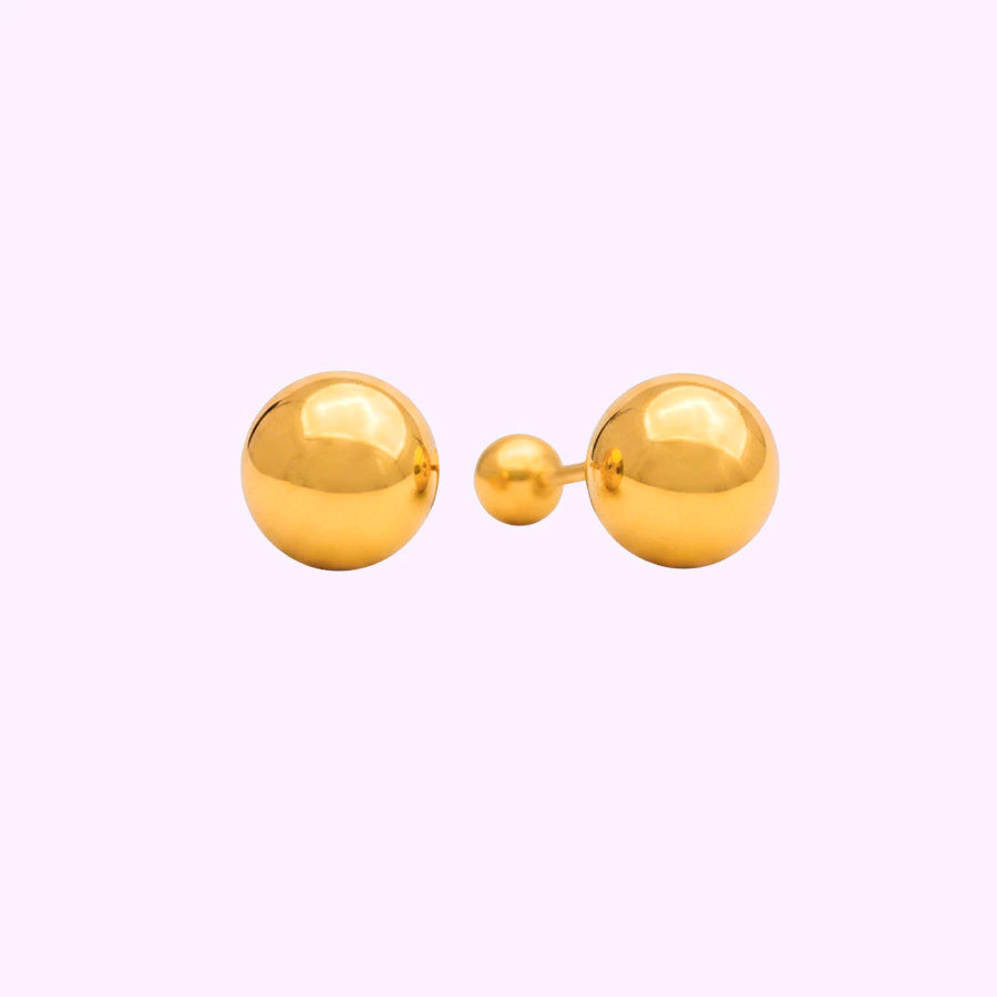 Broquel bola lisa Oro 10K