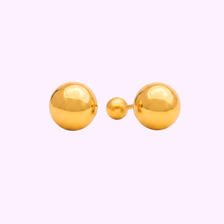 Broquel bola lisa Oro 10K