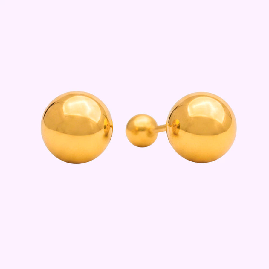 Broquel bola lisa Oro 10K