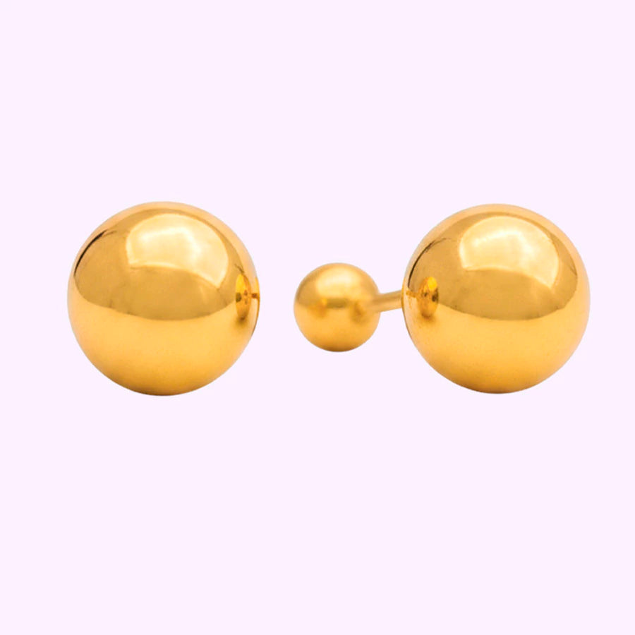 Broquel bola lisa Oro 10K