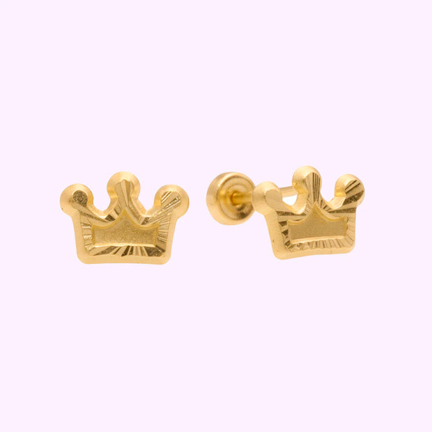 Broquel coronita mate Oro 10K