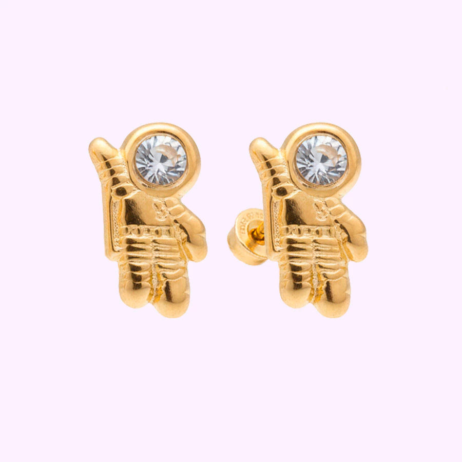 Broquel astronauta Oro 10K