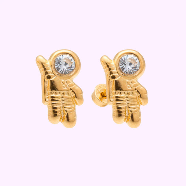 Broquel astronauta Oro 10K