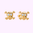 Broquel Calavera Piedra Oro 10K