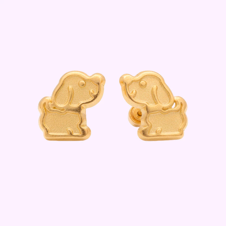 Broquel perrito popis Oro 10K
