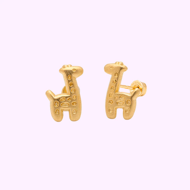 Broquel Jirafita Oro 10K
