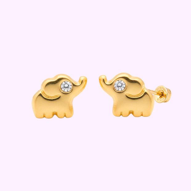 Broquel elefante mini Oro 10K