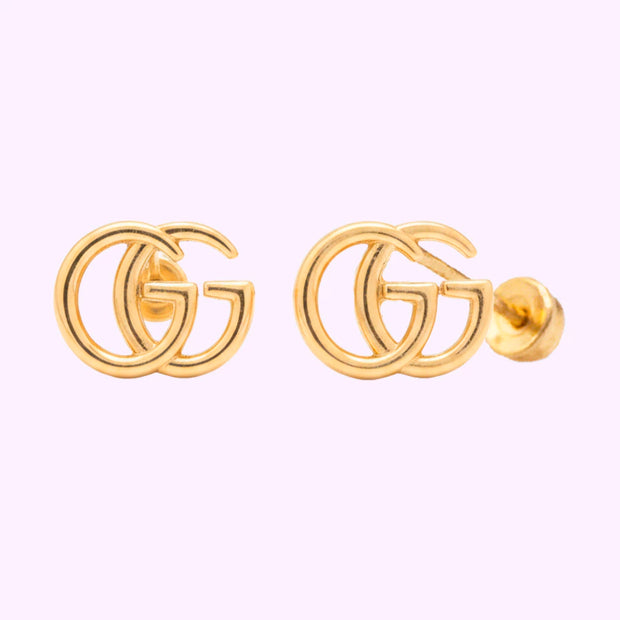 Broquel doble G Oro 10K