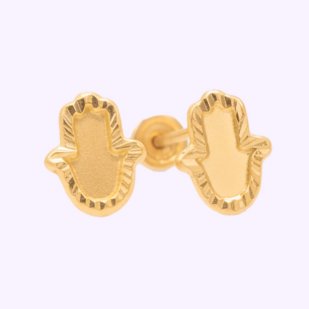 Broquel mano mini diamantada Oro 10K