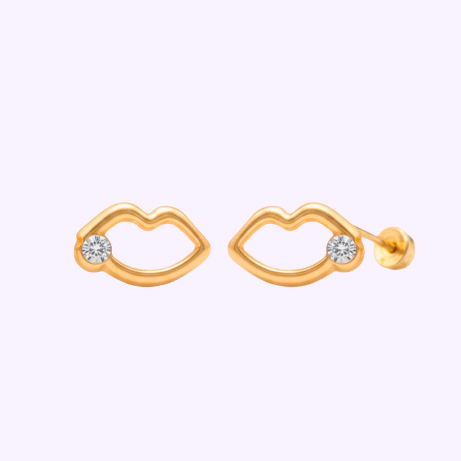 Broquel Beso Oro 10K