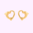 Broquel Delfín corazón resaque Oro 10K