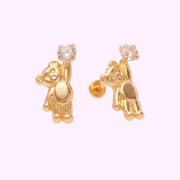 Broquel Osito Gummy Oro 10K