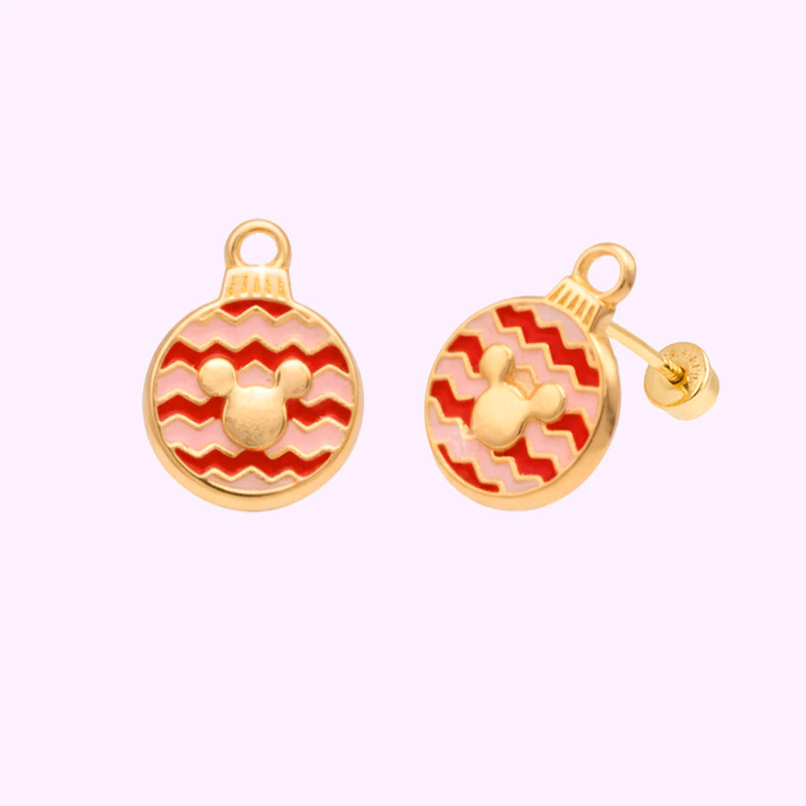 Broquel esfera Navidad Oro 10K