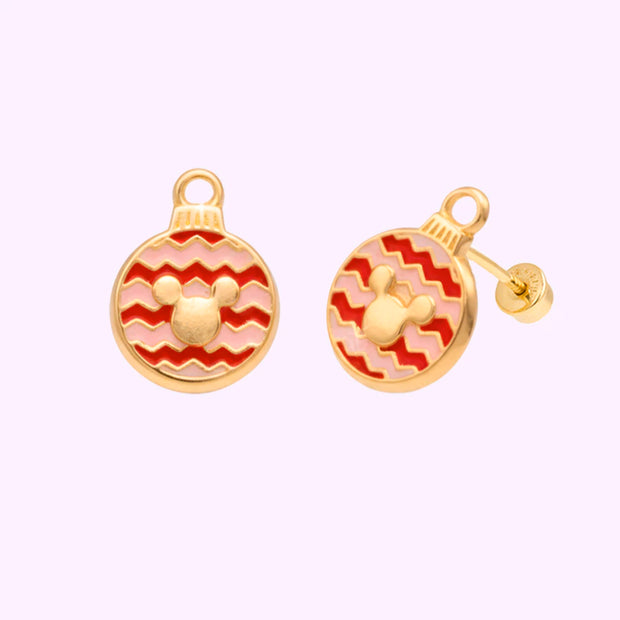 Broquel esfera Navidad Oro 10K
