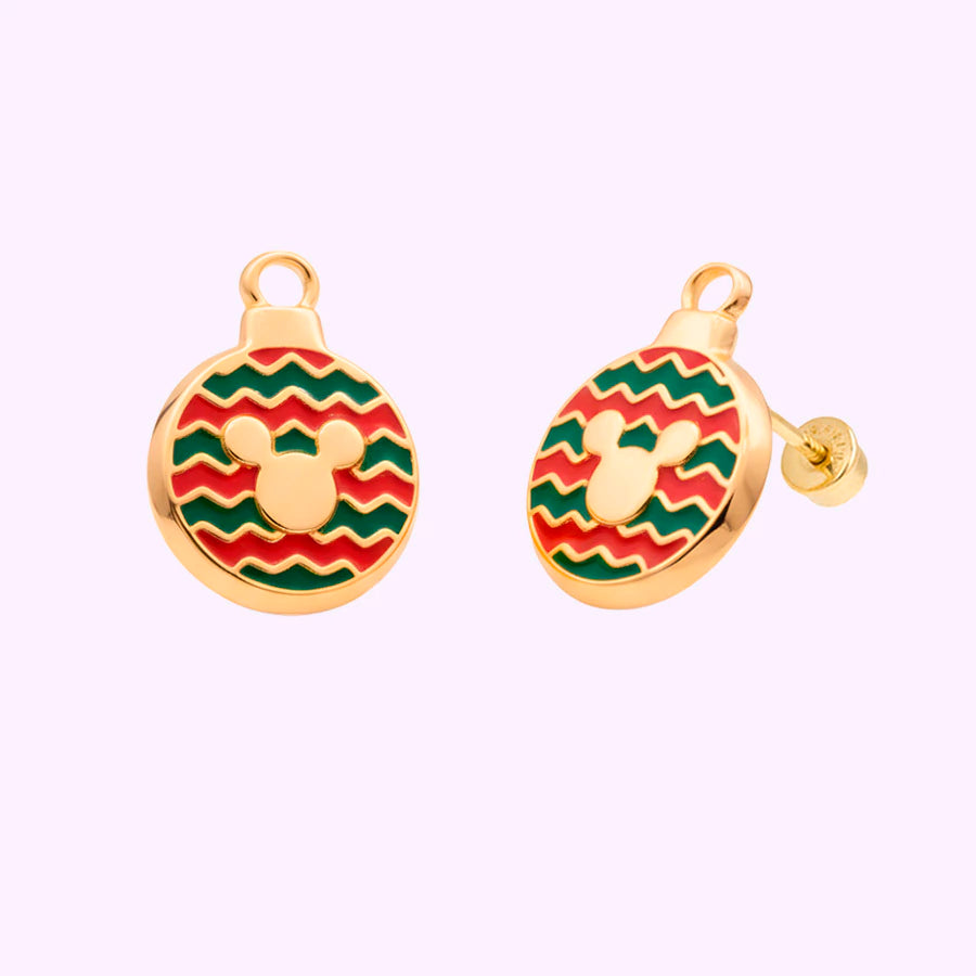 Broquel esfera Navidad Oro 10K