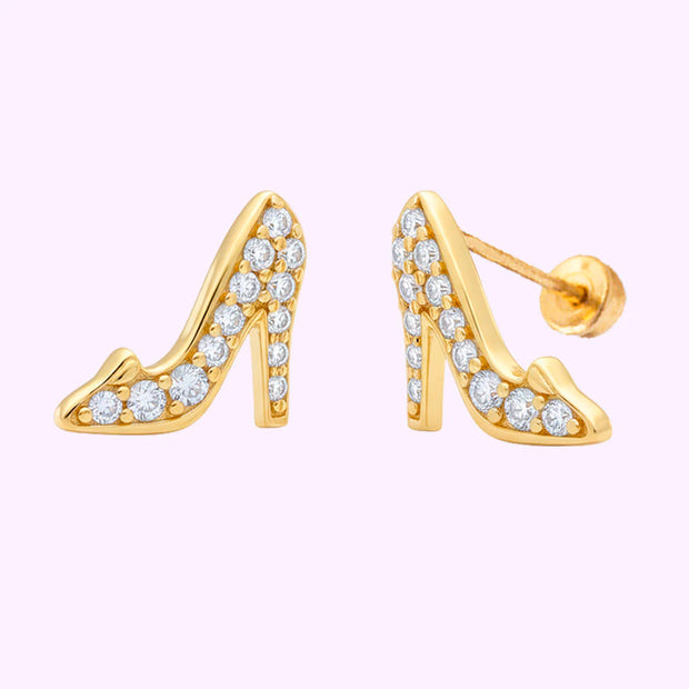 Broquel Zapatilla de tacón Disney Oro 10K