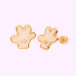Broquel Mickey guante esmaltado Oro 10K