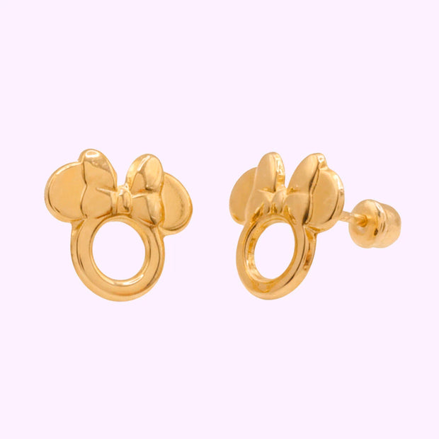 Broquel Minnie contorno troquelado Oro 10K