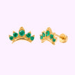 Broquel corona princesa Tiana Disney Oro 10K