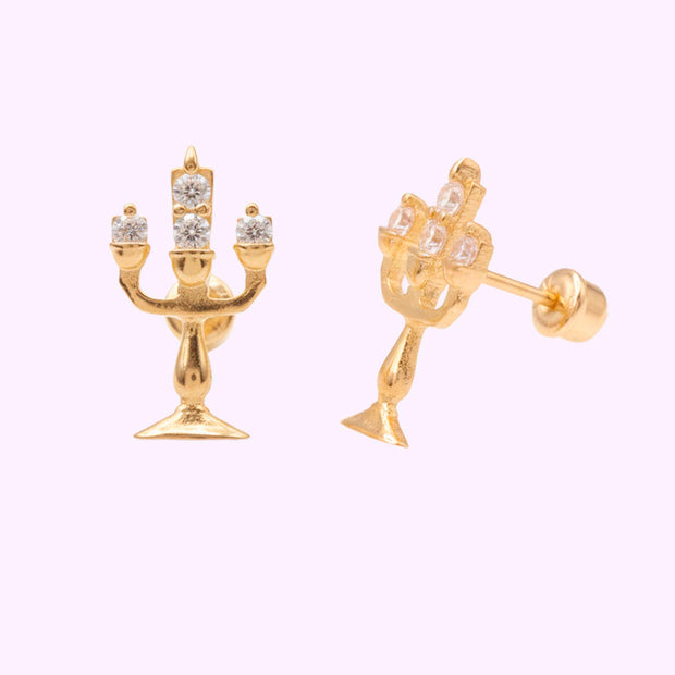 Broquel candelabro Disney Oro 10K