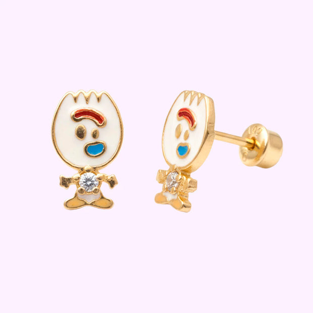 Broquel Forky Toy Story Pixar Oro 10K