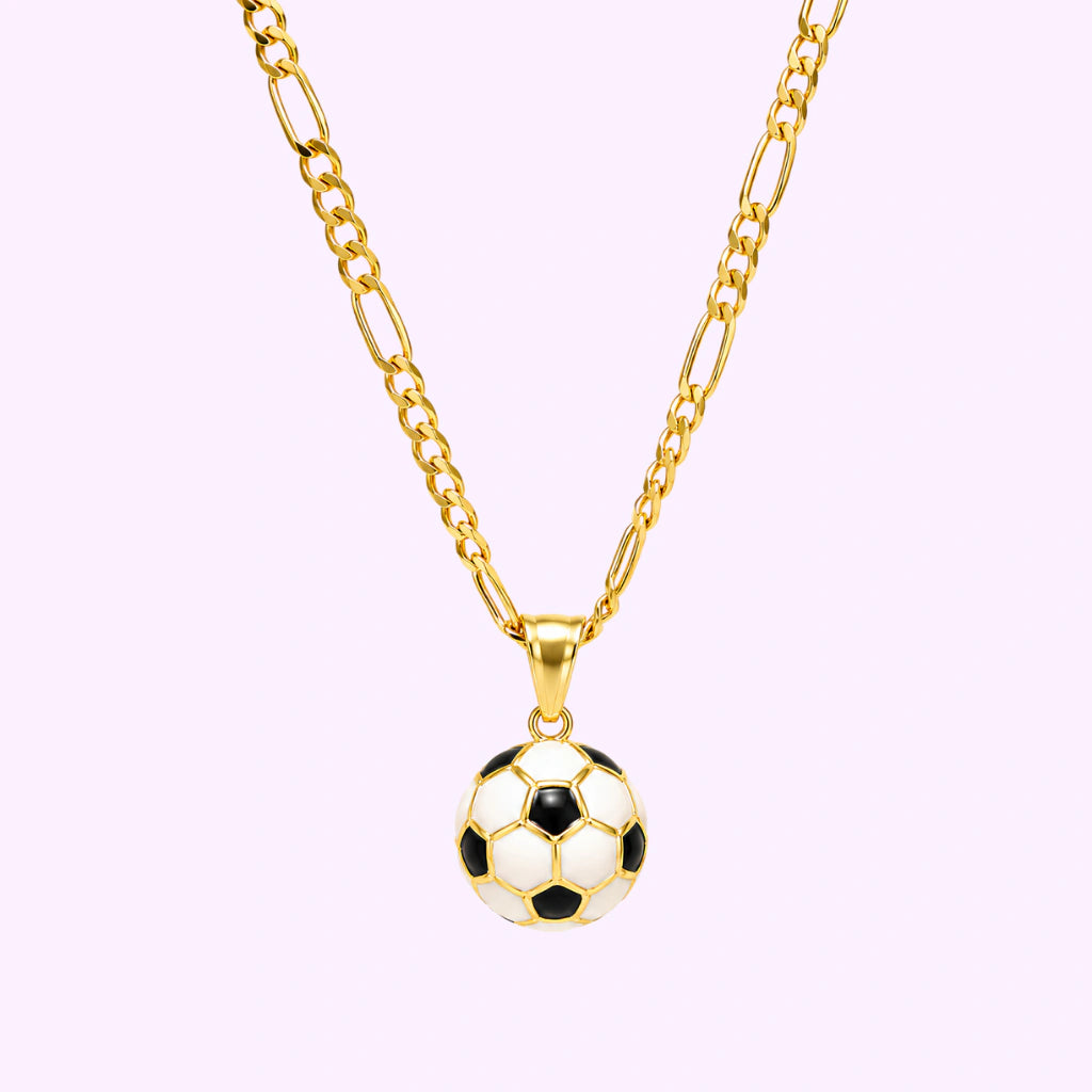 Dije Balón de Fútbol en Oro Italiano 10K con Esmalte