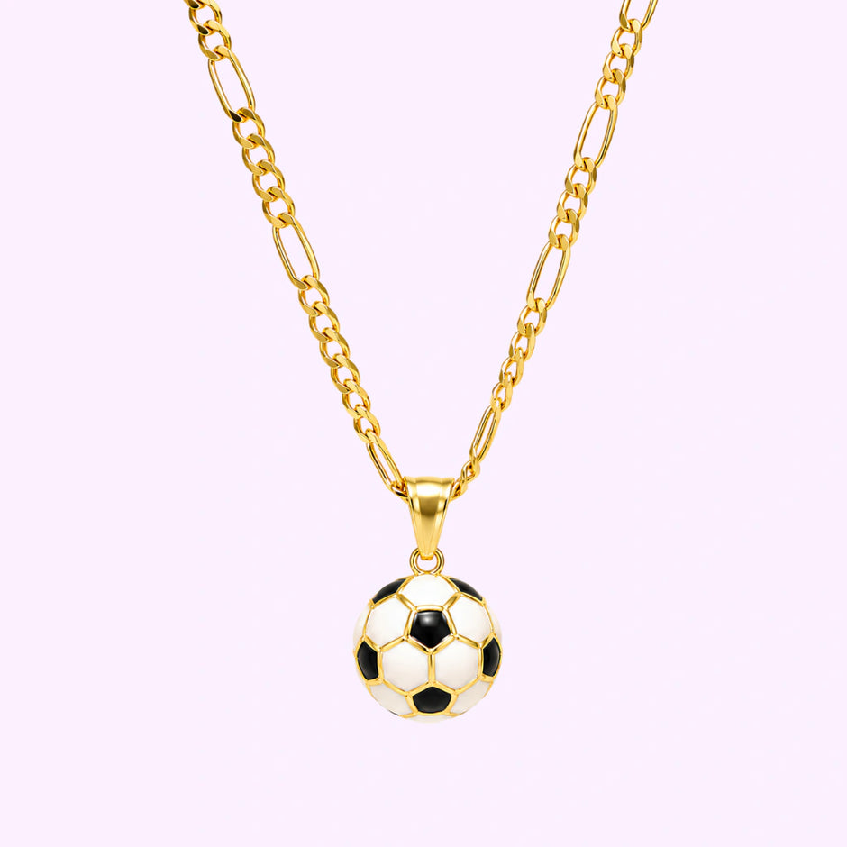 Dije Balón de Fútbol en Oro Italiano 10K con Esmalte