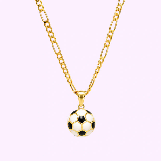 Dije Balón de Fútbol en Oro Italiano 10K con Esmalte