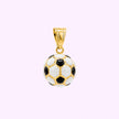 Dije Balón de Fútbol en Oro Italiano 10K con Esmalte
