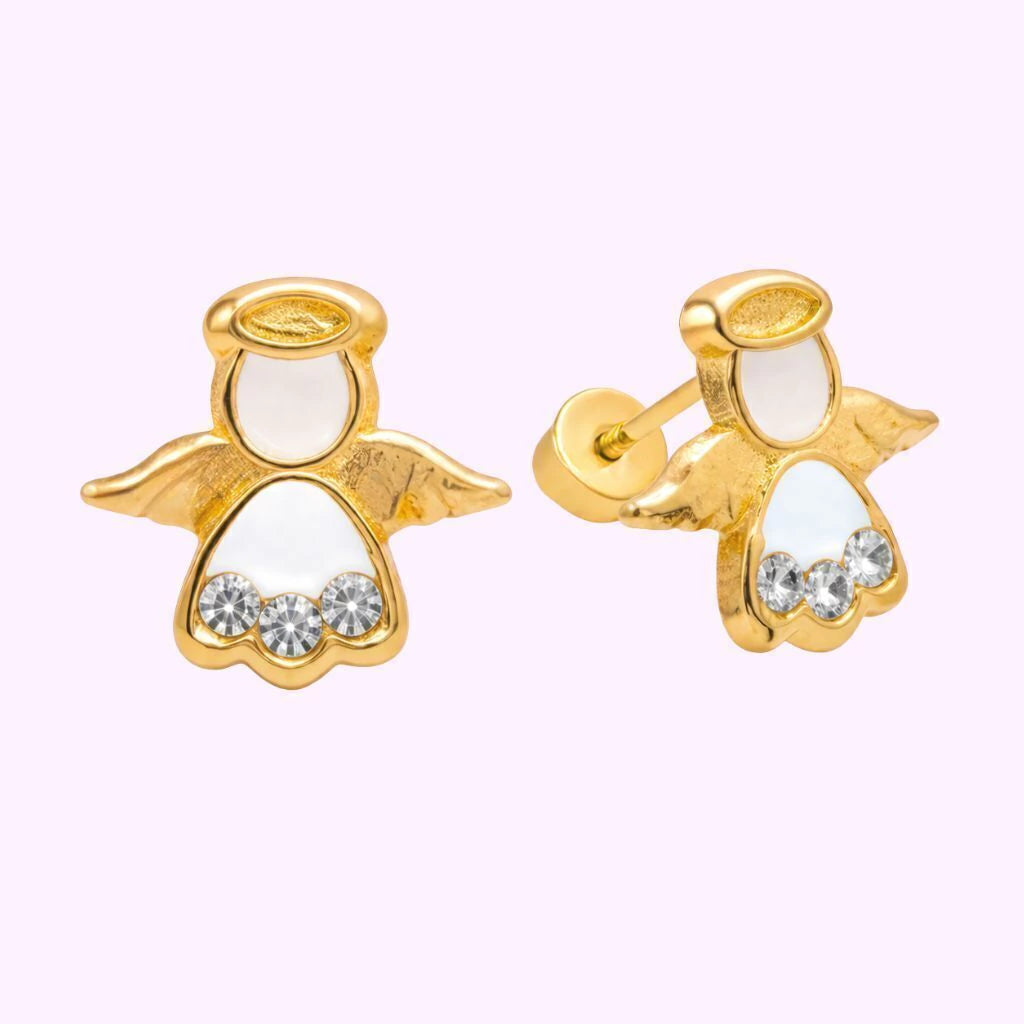 Broquel Angelito Esmalte Oro 10k