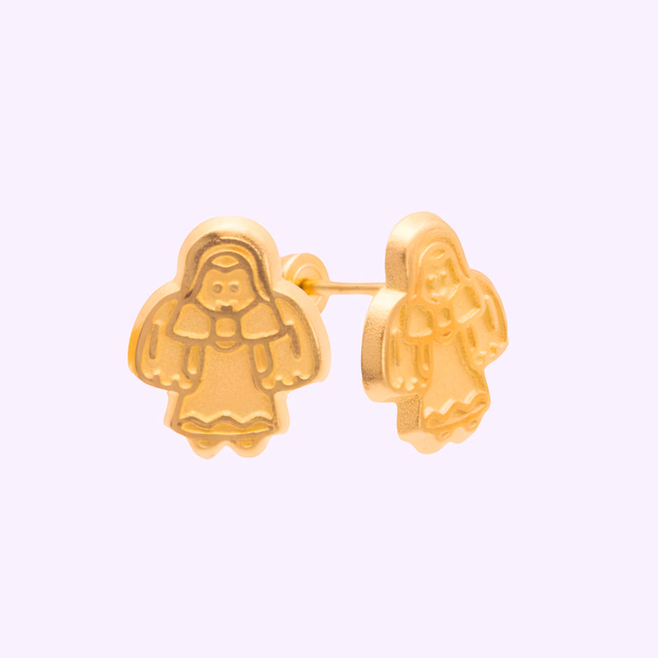 Broquel Angelito lustre Oro 10K