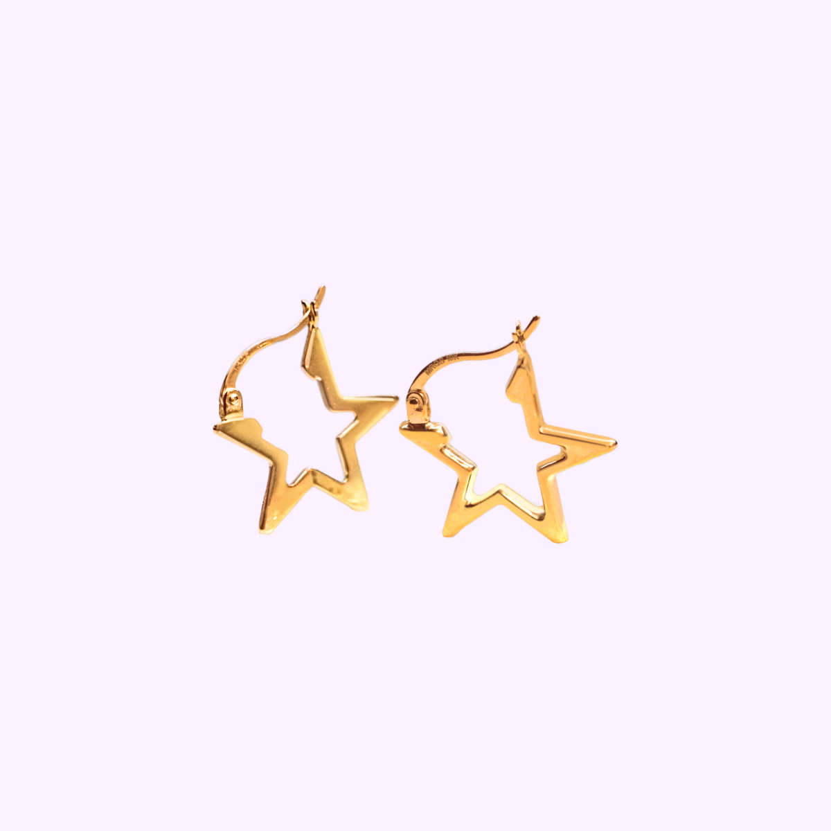 Aretes de Estrella Calada en Oro Turco 10K