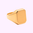 Anillo Sello rectangular Oro turco 10k