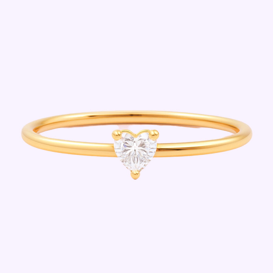 Anillo Solitario promesa de amor Oro 10K