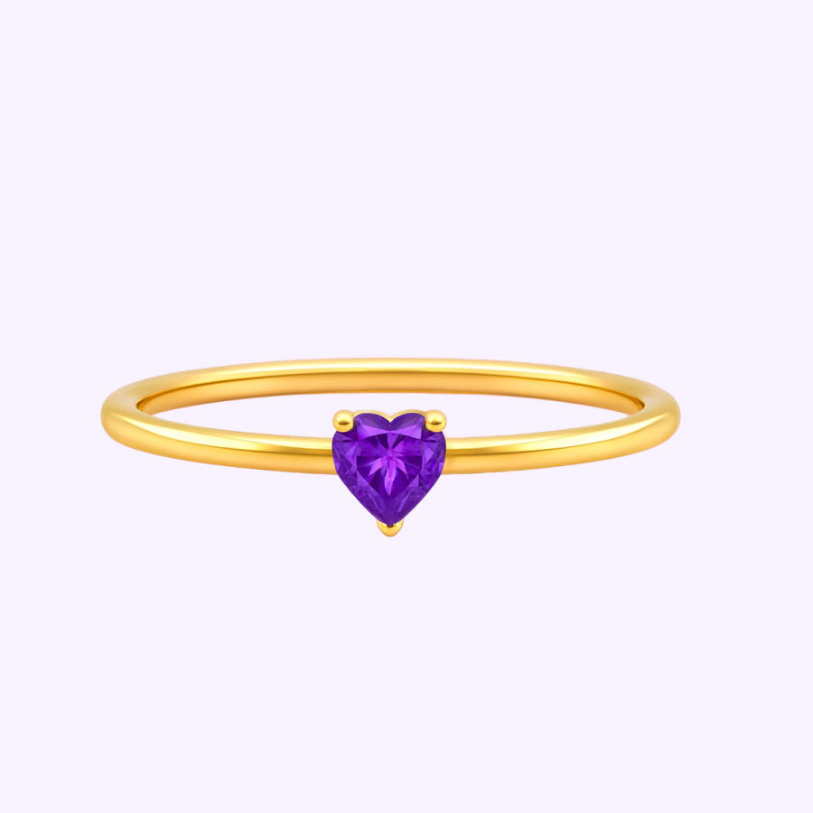 Anillo Solitario promesa de amor Oro 10K