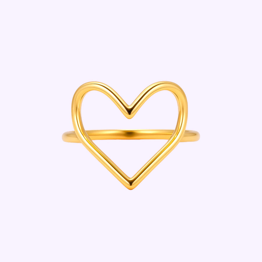 Anillo Amor Corazon abierto Oro 10K