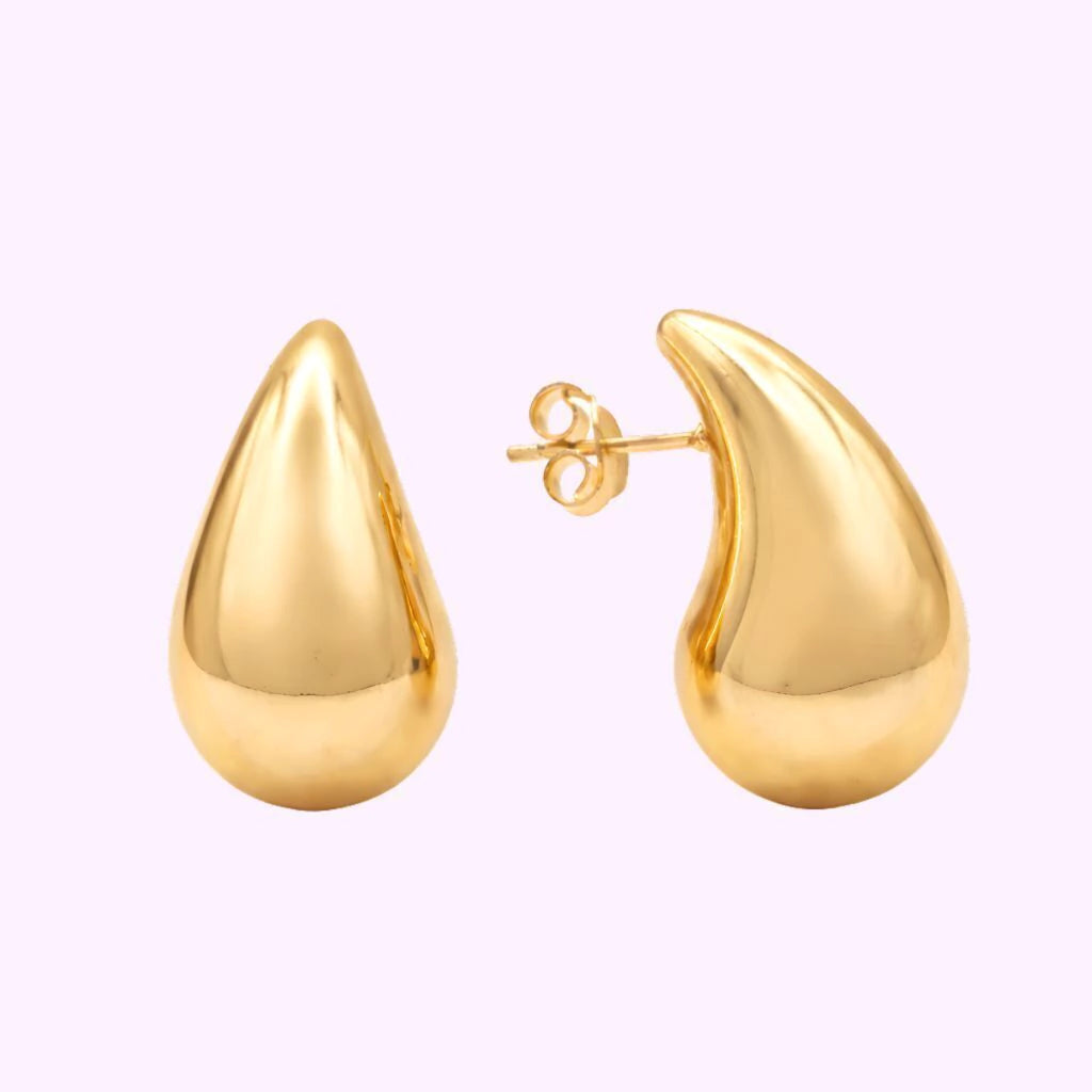 Aretes Gota Oro italiano 10K