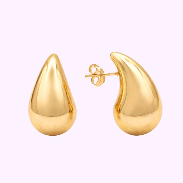 Aretes Gota Oro italiano 10K