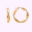 Aretes Torcidos Doble Vista Oro Italiano 10K