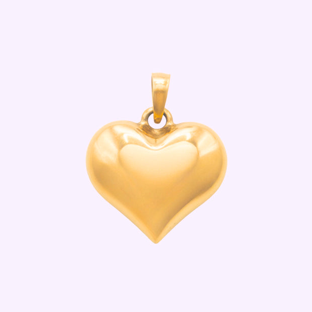 Corazón Inflado Italia Oro 10K