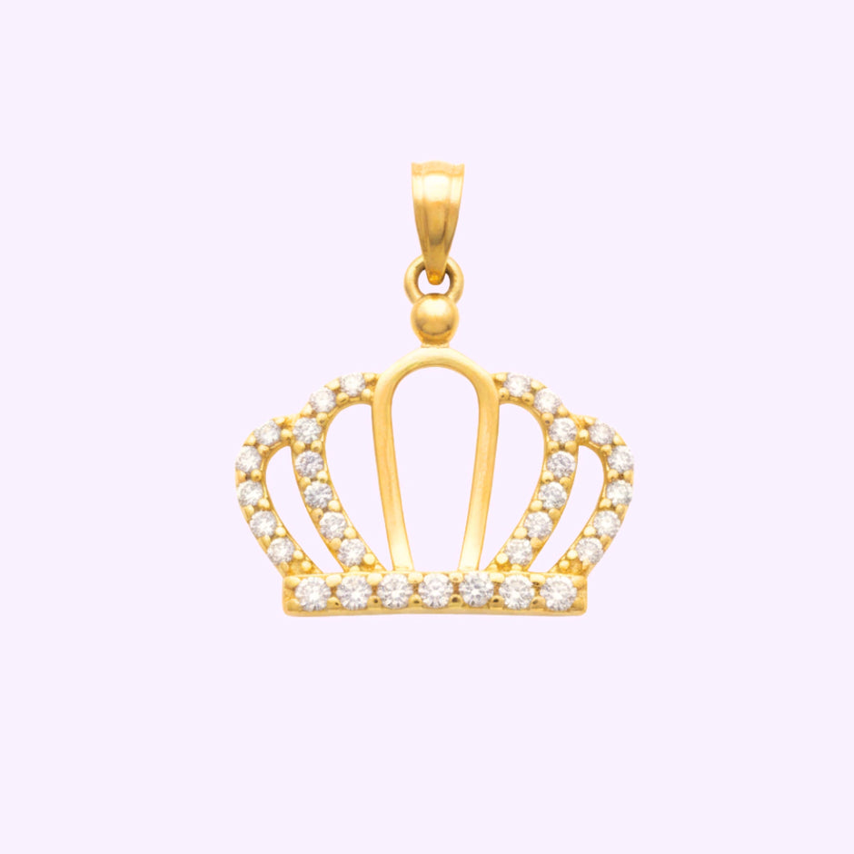 Dije Corona Real Brillante Oro 10K