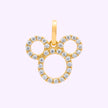 Dije Mickey silueta con CZ Oro 10K