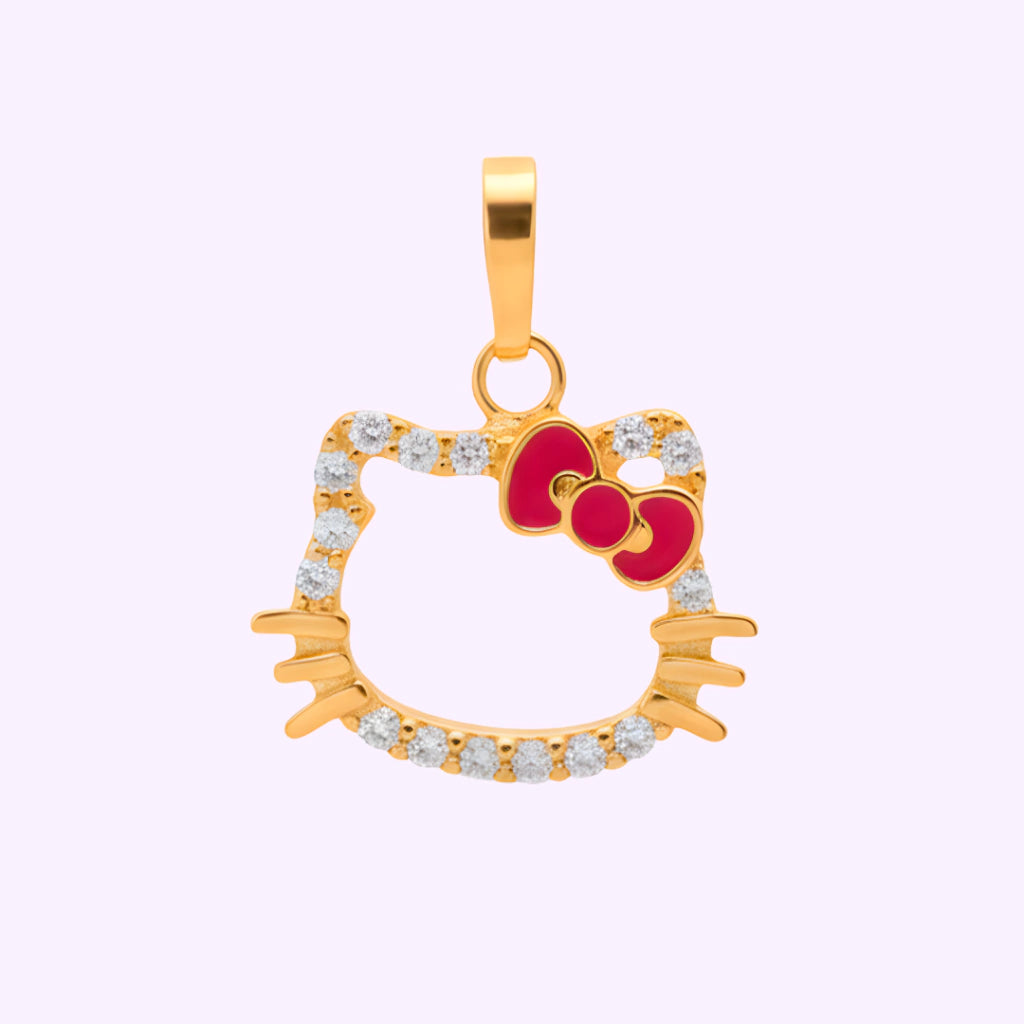 Dije contorno pavé Hello Kitty Oro 10K