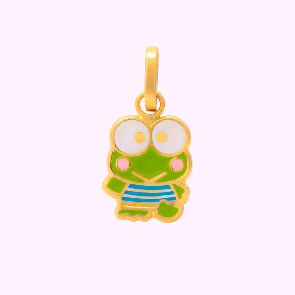 Dije Keroppi esmaltado Hello Kitty Oro 10K