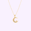 Gargantilla Luna y Estrella Oro italiano 10K